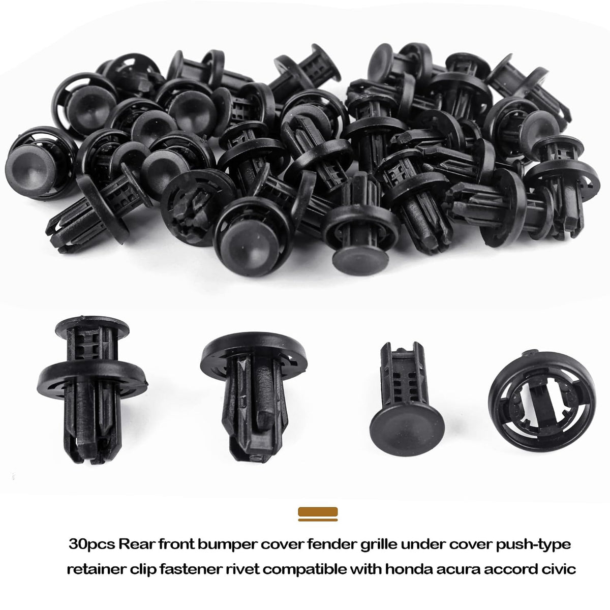 4 in 1 Bumper Fender Liner Clips Fits Honda CR-V Civic Acura Accord