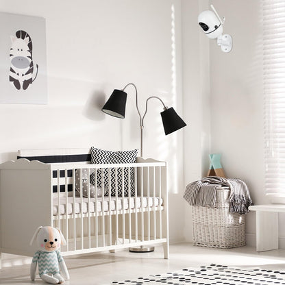 Adjustable Baby Monitor Mount for Hellobaby HB6550/ HB6560/ HB6240/ HB6148/ HB6339/ HB66/ HB65/ HB40, ANMEATE 549/SM935E, Universal Baby Monitor Wall Mount with Perfect View and Easy to Install