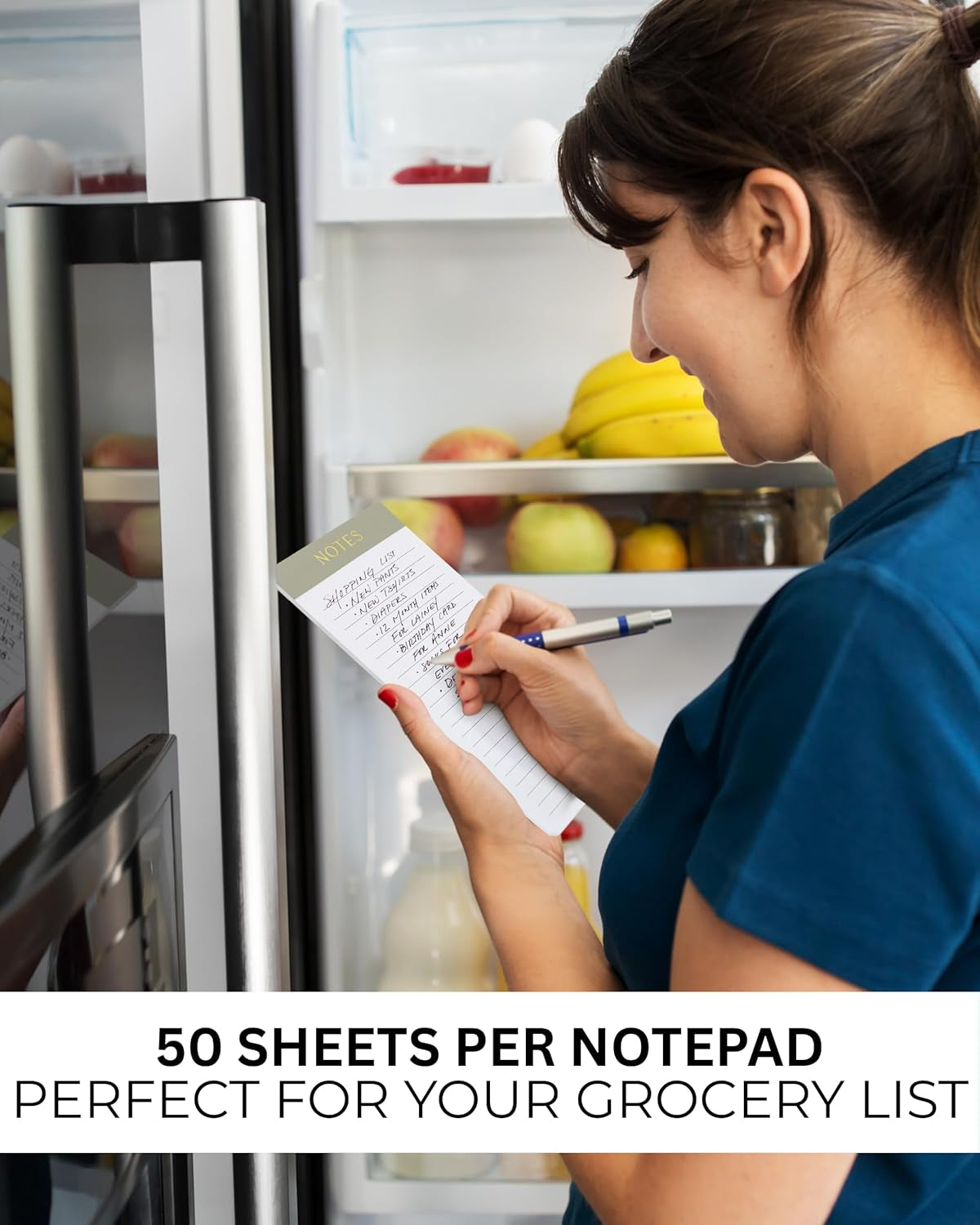 Beautiful Magnetic Notepads for Fridge - Set of 4 Modern Note Pads