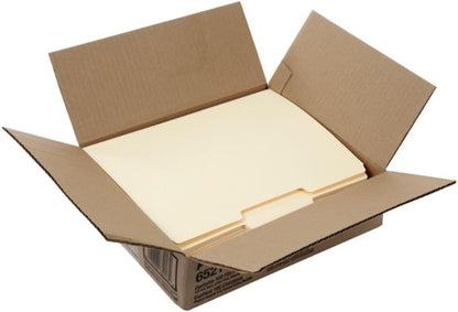 File Folders, 100 Pack, Durable Manila Folders, Letter Size (8.5" X 11"), 3 Top Tabs for Easy Labeling, Everyday Filing Essential for Offices, Classrooms & Home Document Organization