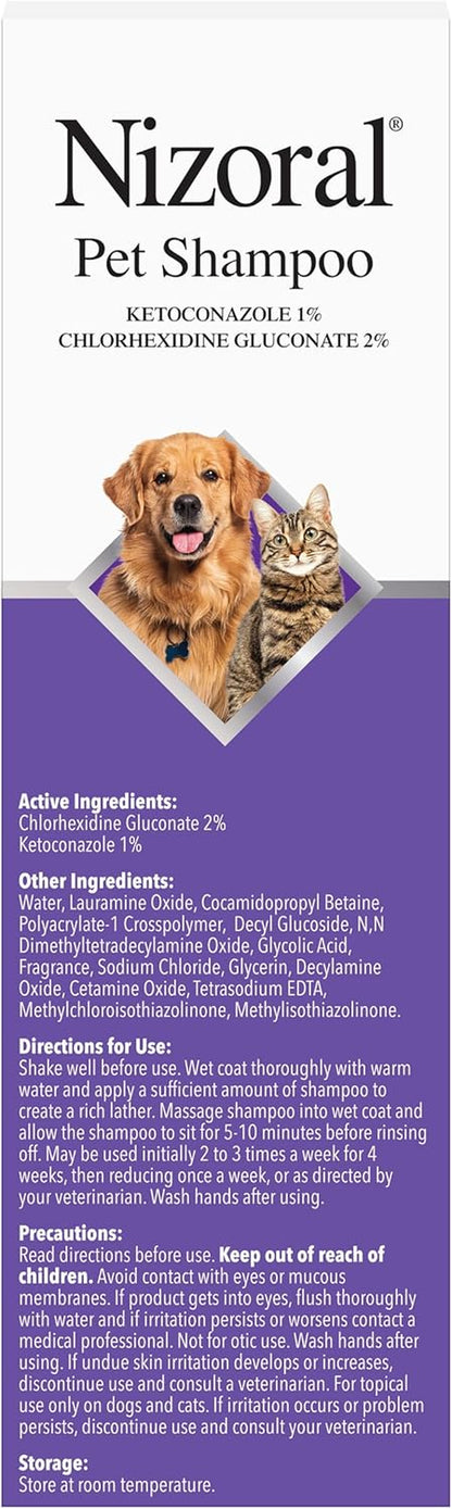 Ketoconazole Pet Shampoo, 16 Oz, Chlorhexidine, Dogs & Cats