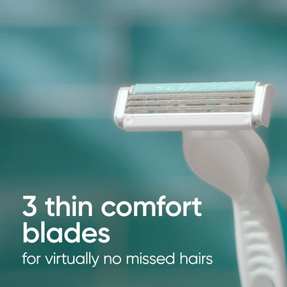 Venus Simply 3 Sensitive Disposable Razors, 12 Count
