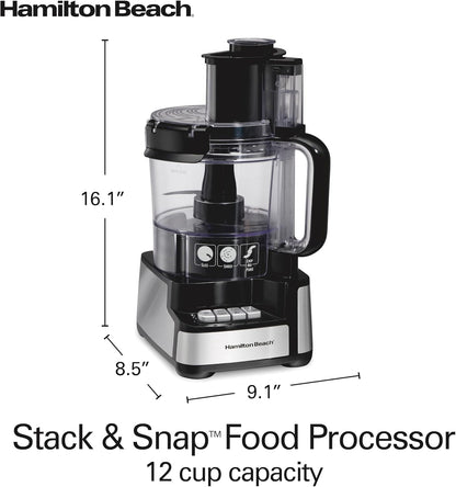 12 Cup Stack & Snap Food Processor and Vegetable Chopper