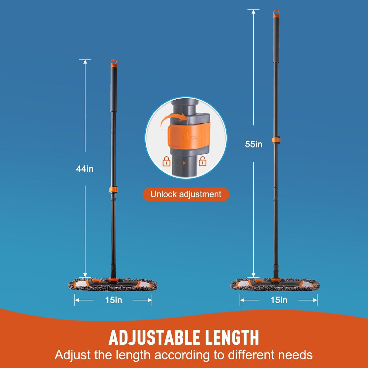 Mops for Floor Cleaning for Hardwood, Marble, Tile Floor Mopping