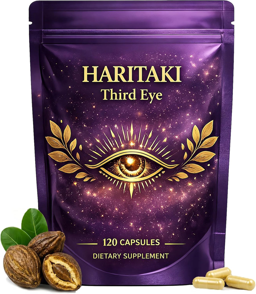 Haritaki Third Eye Capsules, Ayurvedic Herbal Supplement with Terminalia Chebula Fruit Extract, 120 Capsules
