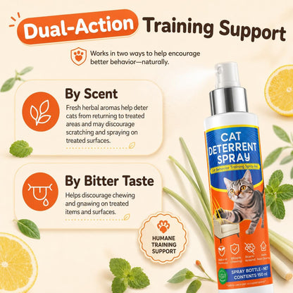 Cat Deterrent Spray for Furniture Protection, anti Scratch and Urine Marking, Plant-Based Safe Formula for Indoor & Outdoor 150ML 3