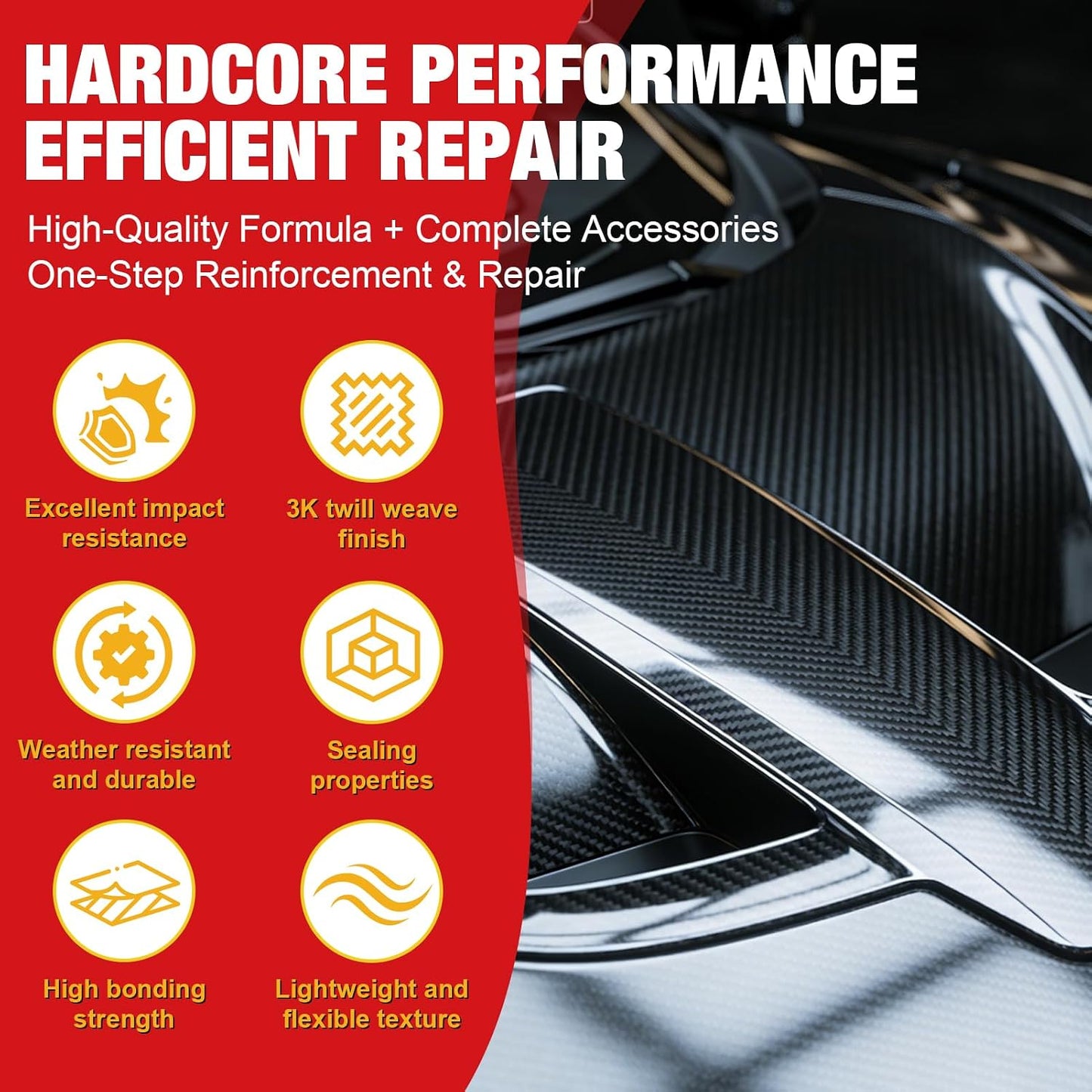 Carbon Fiber Epoxy Repair Kit for Bikes & Cars