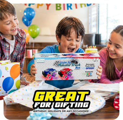 Light up Monster Truck Toys for Toddler Boys, Toy Cars Gift
