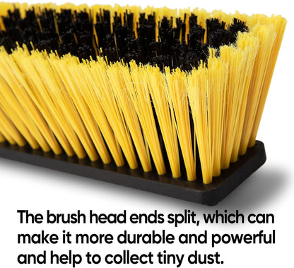 18 Inch Push Broom Heavy-Duty Outdoor Commercial Broom Brush