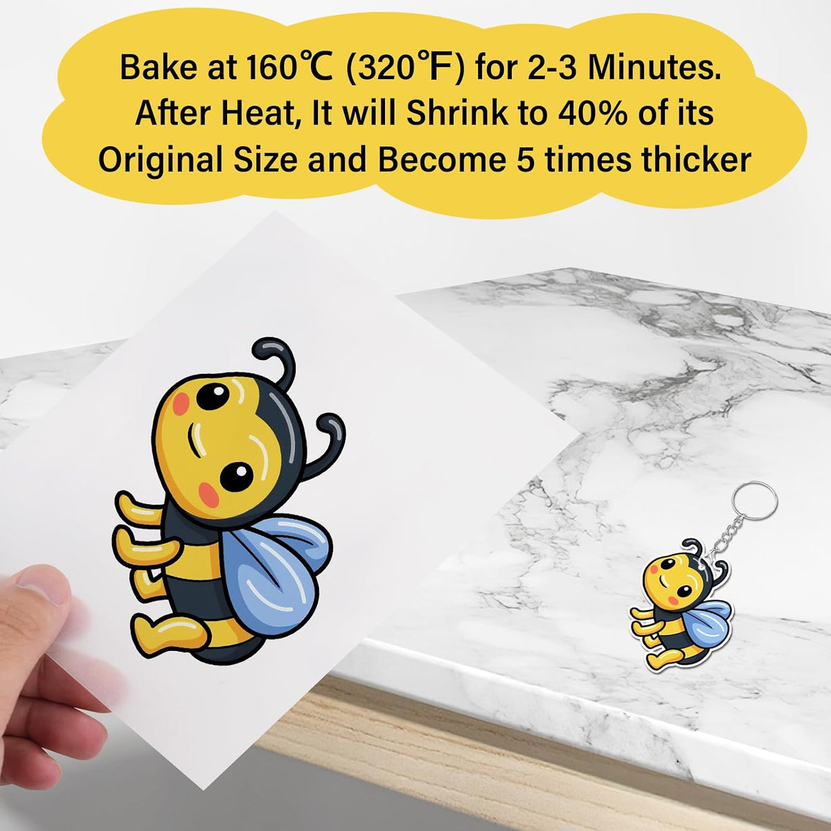 161 Pcs Shrink Paper Keychain Kit,30 Shrink Plastic Sheets for Kids