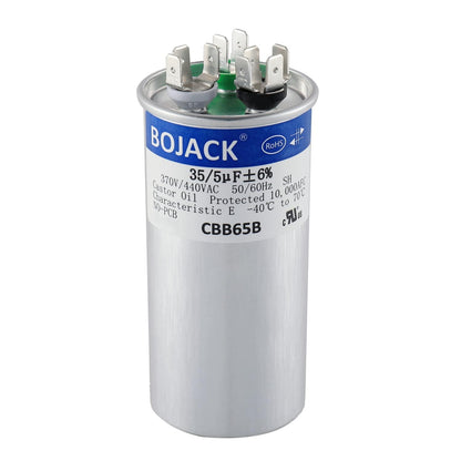 35+5Uf 35 5 MFD ±6% 370V/440V CBB65 Dual Run Circular Start Capacitor for AC Motor Run or Fan Start or Condenser Straight