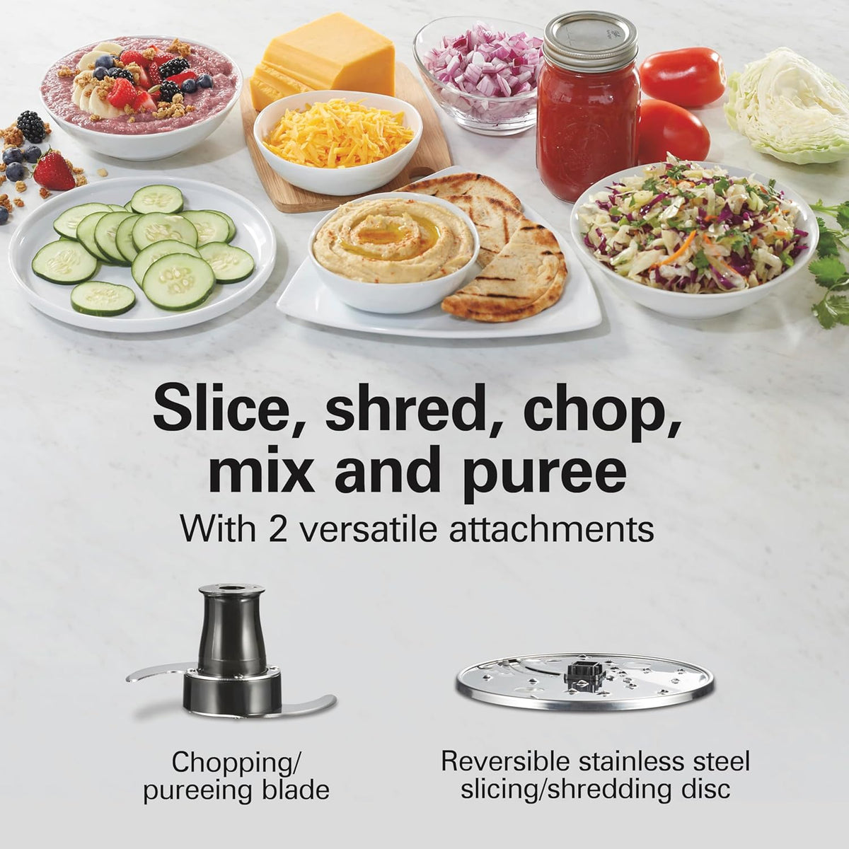 12 Cup Stack & Snap Food Processor and Vegetable Chopper