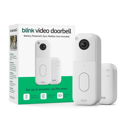 Video Doorbell – Head-To-Toe HD View, Two-Year Battery Life, and Simple Setup. Sync Module Core Included – System (White)