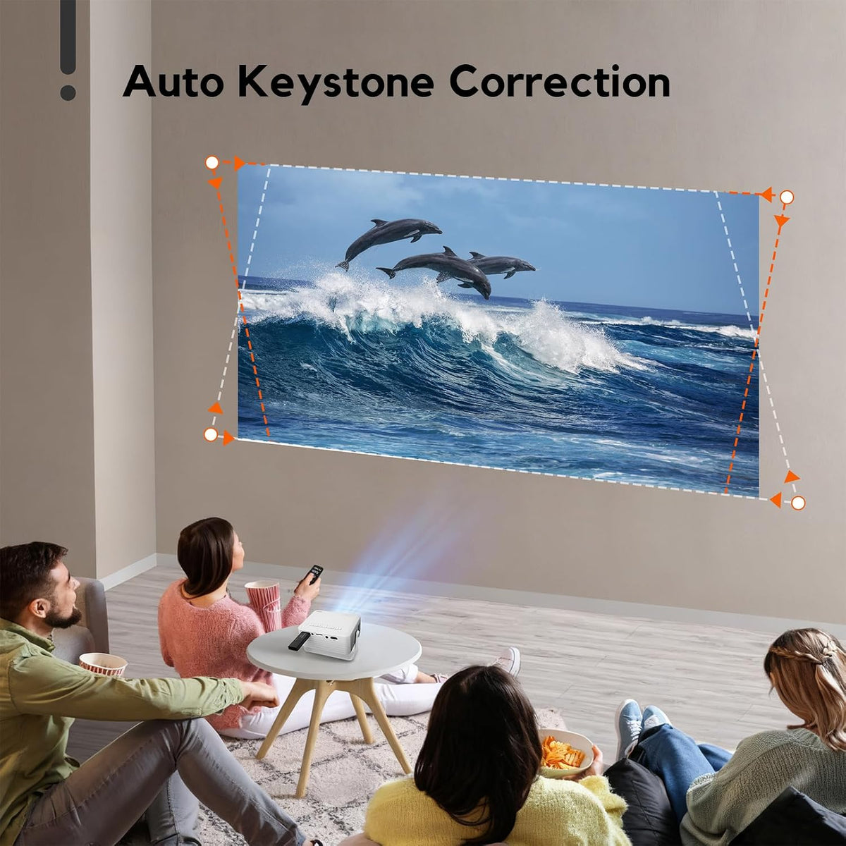 Mini Projector with Wifi and Bluetooth,  2026 Upgraded Projector 1080P