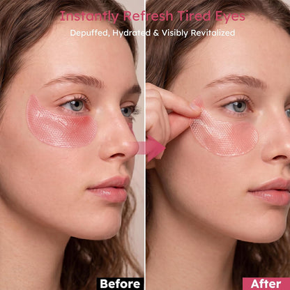 Retinol Caffeine Eye Patches, with Hydrolyzed Collagen, Peptides, 60 Pcs