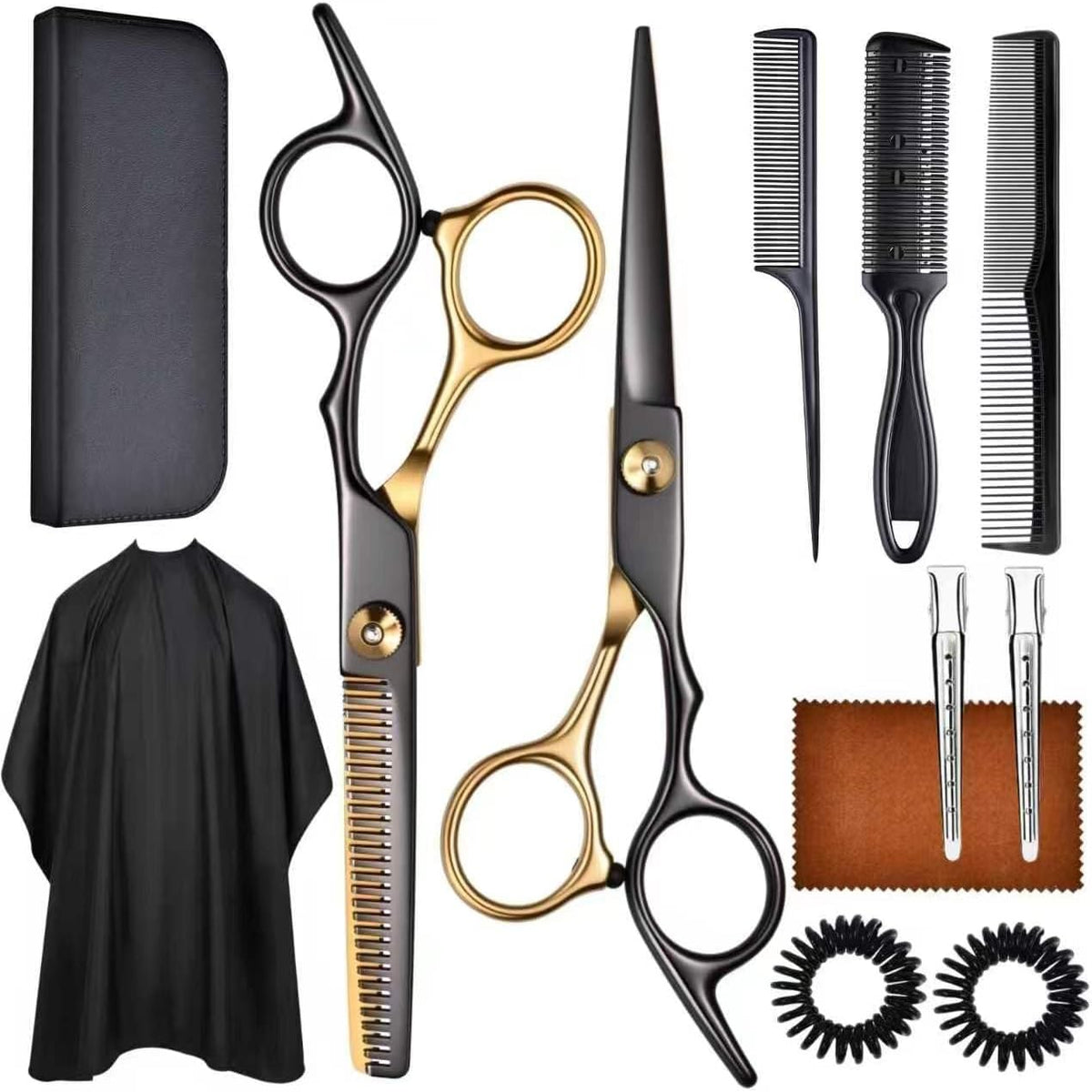 12 PCS Hair Cutting Scissors Kit, 6.5 Inch VG10 Shears for Home & Salon