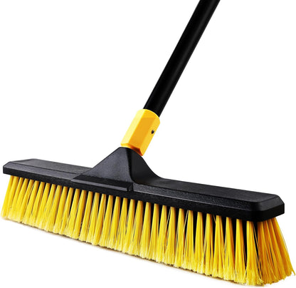 18 Inch Push Broom Heavy-Duty Outdoor Commercial Broom Brush