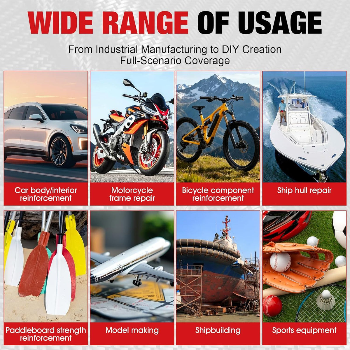 Carbon Fiber Epoxy Repair Kit for Bikes & Cars