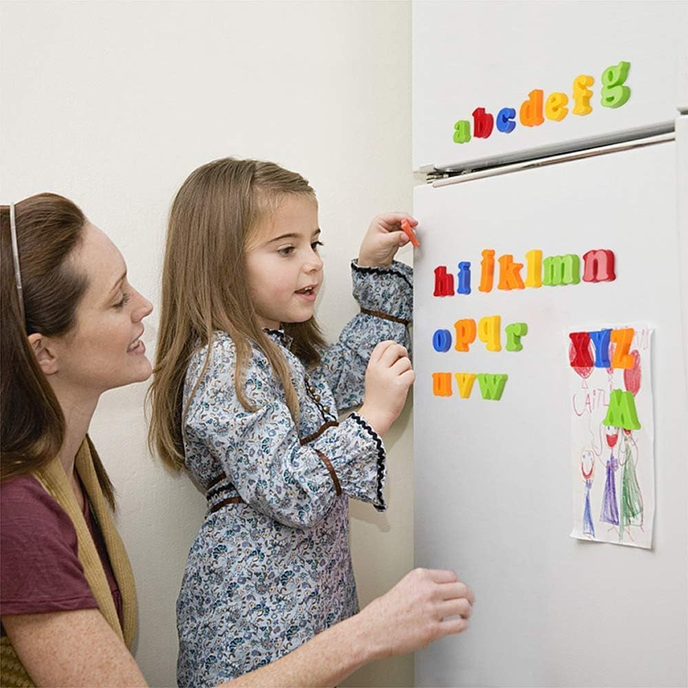 Magnetic Letters Numbers Alphabet Fridge Magnets Colorful Plastic ABC 123 Educational Toy Set Preschool Learning Spelling Counting Uppercase Lowercase Math for 3 4 5 Years Kid(78 Pcs)