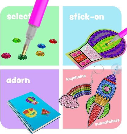 Diamond Art Kit for Kids - Gem Painting - Arts & Crafts Kits for Ages 6-12 - Gifts for 6, 7, 8, 9, 10, 11, 12 Year Old Boy & Girl - Girls Birthday Toys Gift Ideas - Craft Activities