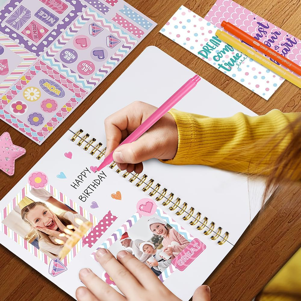 Dly Journal Kit for Girls Scrapbook Gifts for 8-12 Year Old Girl