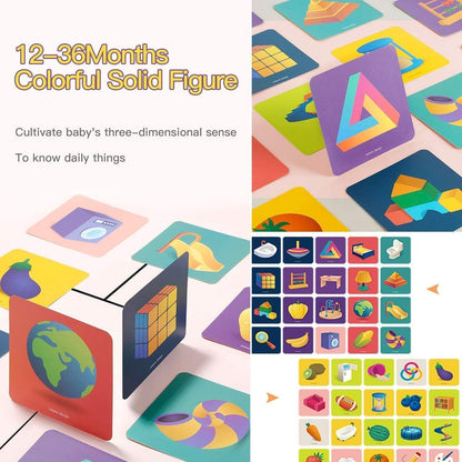 High Contrast Baby Flashcard, 80Pcs 160Page Visual Stimulation Cards
