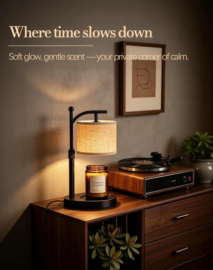 Adjustable Height Candle Warmer Lamp with Timer & Dimmer with 2 Bulbs
