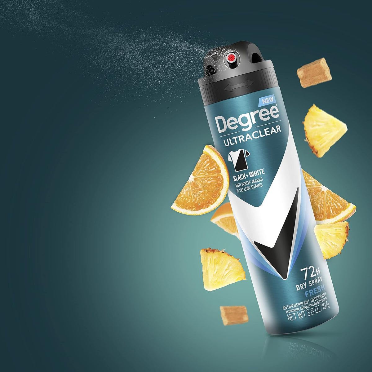 Men Antiperspirant Spray Black + White 3 Count Protects from Deodorant Stains Instantly Dry Spray Deodorant 3.8 Oz