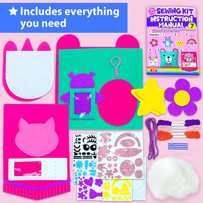 My First Sewing Kit for Kids Ages 6-12 | 7 Animal Dolls