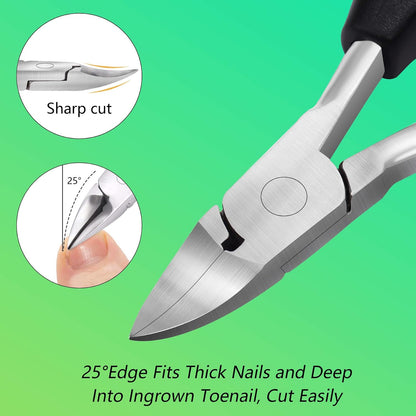 Heavy Duty Ingrown Toenail Clippers, Stainless Steel Toe Nail Trimmer
