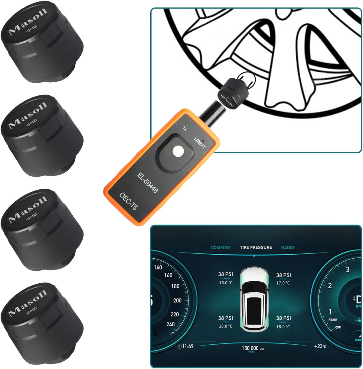 TPMS Sensor for GM Chevy Silverado Buick Cadillac GMC, DIY Install