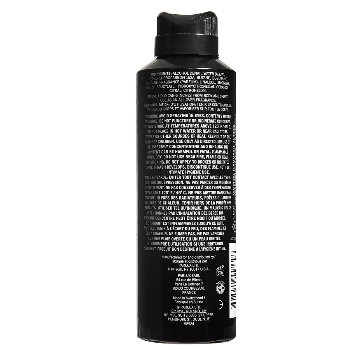 Kenneth Cole Black All over Body Spray for Men, 6.0 Fl. Oz