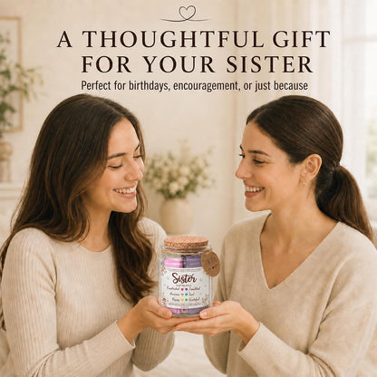 Bible Verses Jar for Sister – Graduation Day Gifts for Sister, Birthday Gifts for Sisters, Christian Gift for Women, Girls