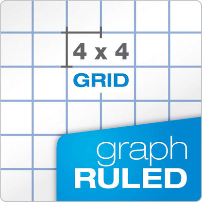 Filler Paper, 8-1/2" X 11", 4 X 4 Graph Rule, 3-Hole Punched, Loose-Leaf Paper for 3-Ring Binders, 400 Sheets per Pack (62360),White