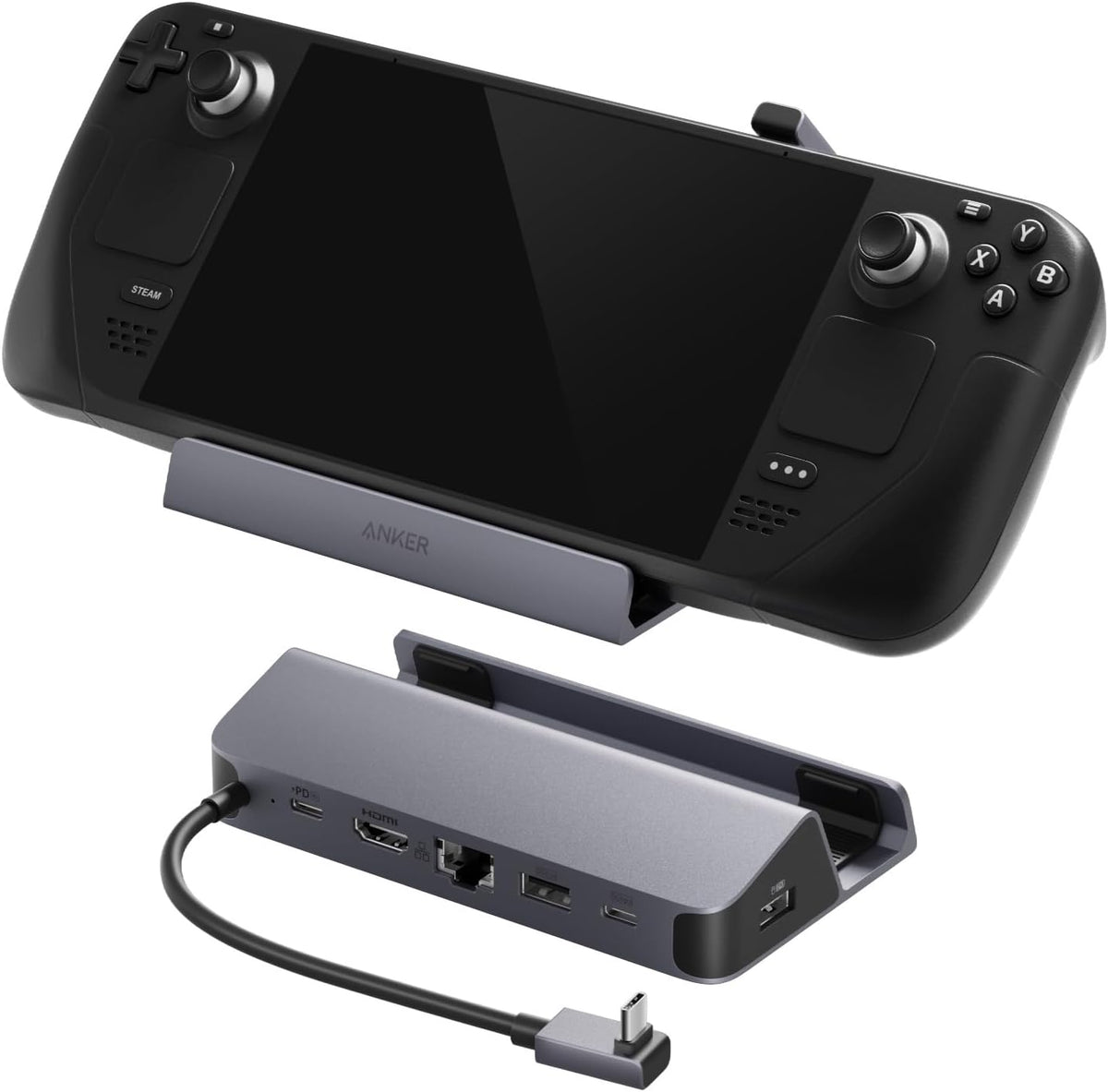 Steam Deck Dock, 6-In-1 4K@60Hz HDMI Docking Station for Steam Deck