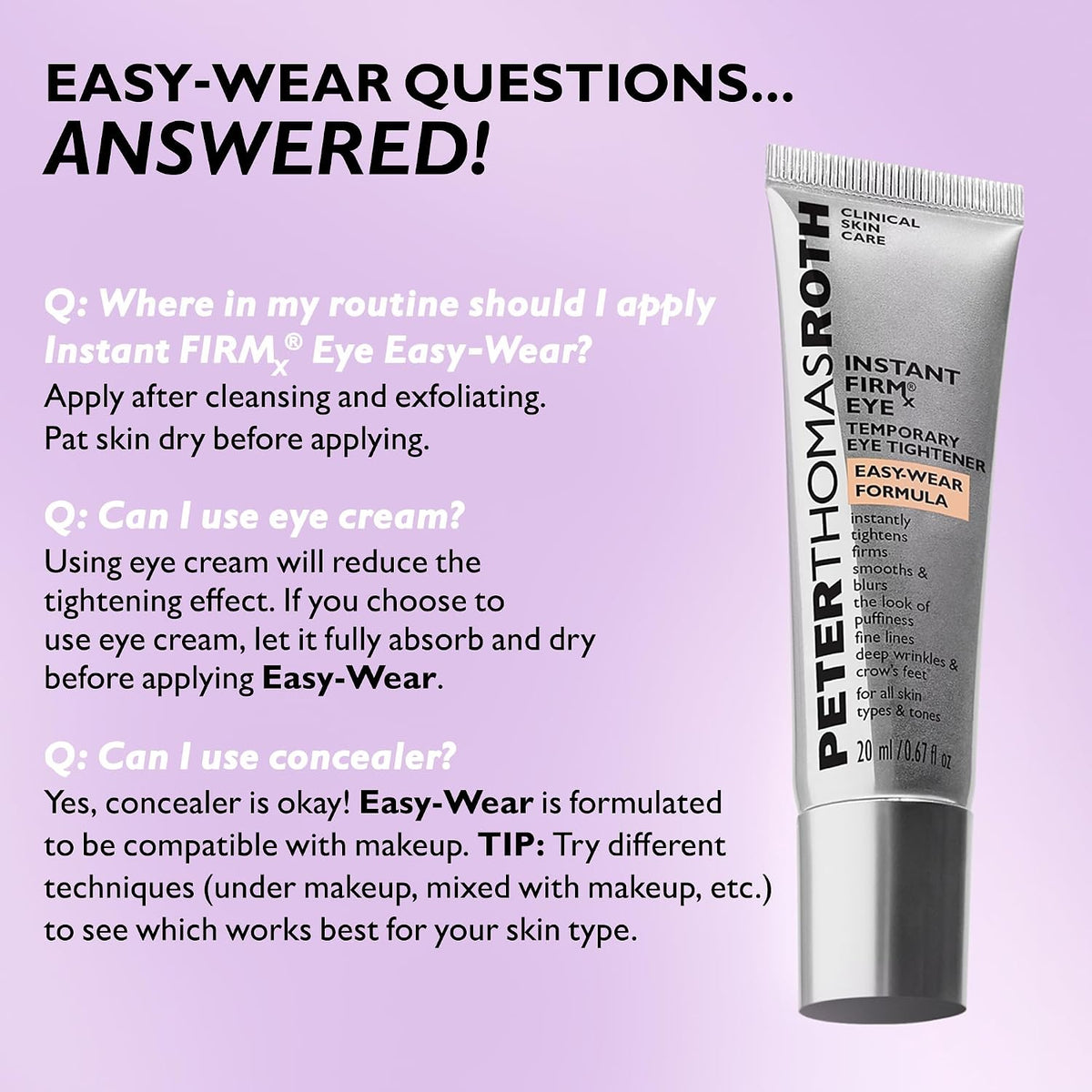 Peter Thomas Roth | Instant Firmx® Eye Temporary Eye Tightener Easy-Wear Formula | for Firming Under-Eye Bags & Wrinkles