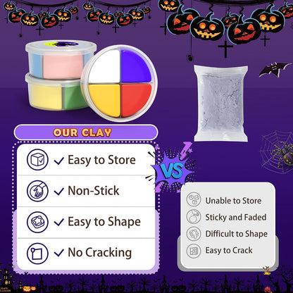 Air Dry Clay Kit, DIY Halloween Crafts, Modeling Clay for Kids