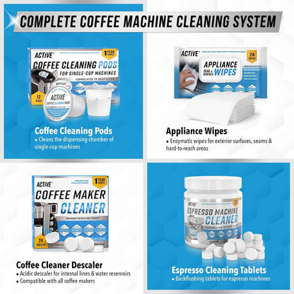 K-Cup Compatible Keurig Cleaning Pods - Quick-Rinse Cleaners for Single Serve Coffee Machine, 12 Month Coffee Maker Cleaner Kit, Brewer Clean Cups for Keurig 1.0, 2.0, Mini Machines - 12 Pack