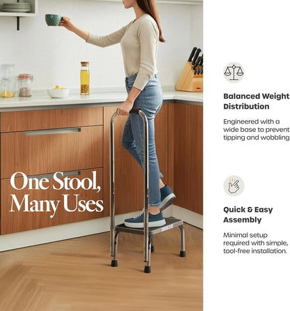 Step Stool with Handle for Adults