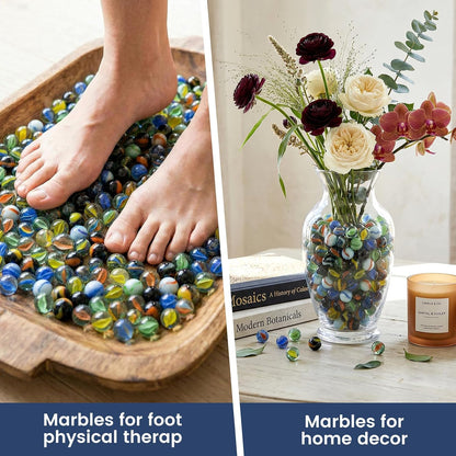 Colorful Glass Marbles, 0.6 Inch Marbles Bulk