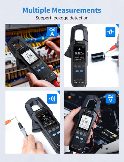 DMC-100 Clamp Meter 9999 Counts TRMS, 600A AC/DC Amp Meter