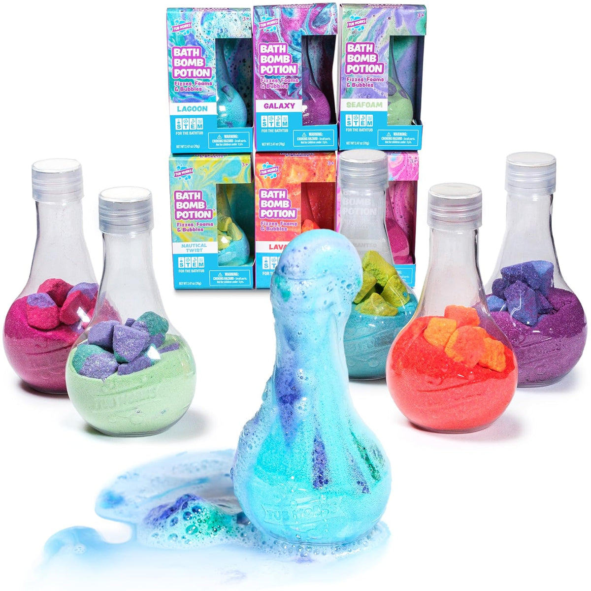 ® Kids Bath Bomb Potion™ Bath Toy, Variety 6 Pack | Nontoxic | Fizzes, Foams & Bubbles with an Eruption of Color | Interactive Bath Bombs | Fun Science Toddler Bath Toys