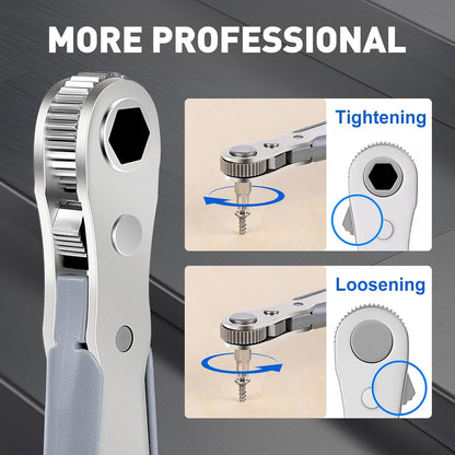 30In1 Right Angle Screwdriver, 36-Tooth Mini Ratchet Wrench