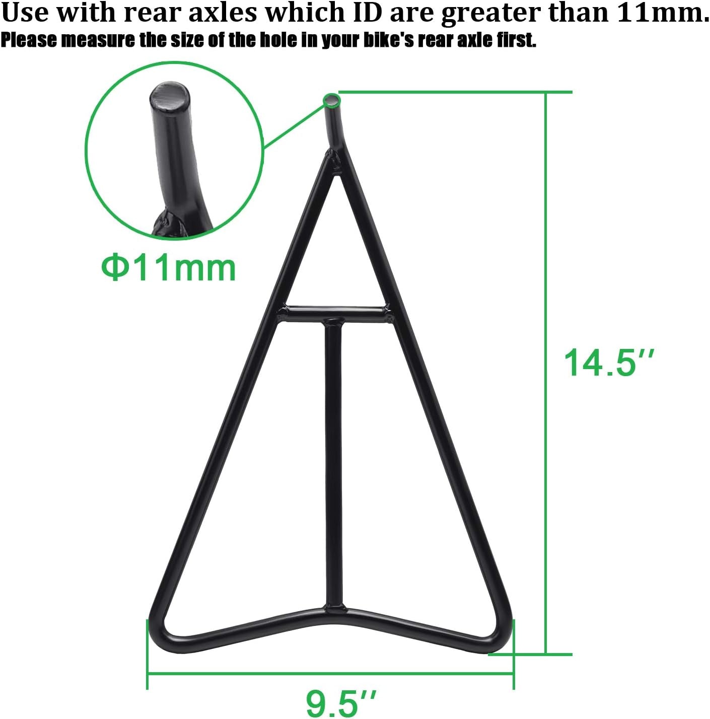 Triangle Stand for Dirt Bike, Solid Steel Structure Dirt Bike Stand, Universal for 80-500Cc Supermoto Motocross Enduro Pit Bike-Black