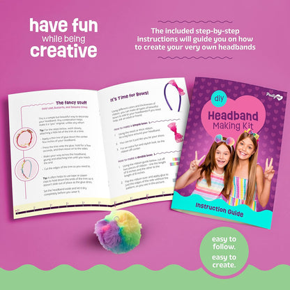Headband Making Kit for Girls - Arts & Crafts Easter Gift - Make Your Own Fashion Headbands for Kids - DIY Hair Accessories - Gift for Ages 5-12 Year Old Girl - Little Kids Art & Craft Gifts