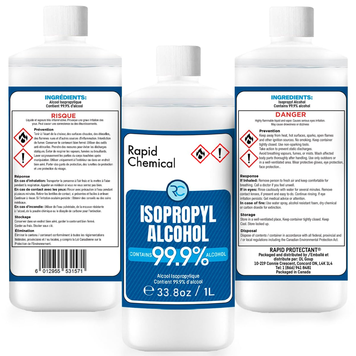 99% Isopropyl Alcohol - USP Grade - 99 Percent IPA Alcohol - 4 Pack 33.8 Fl Oz - 1 Gallon