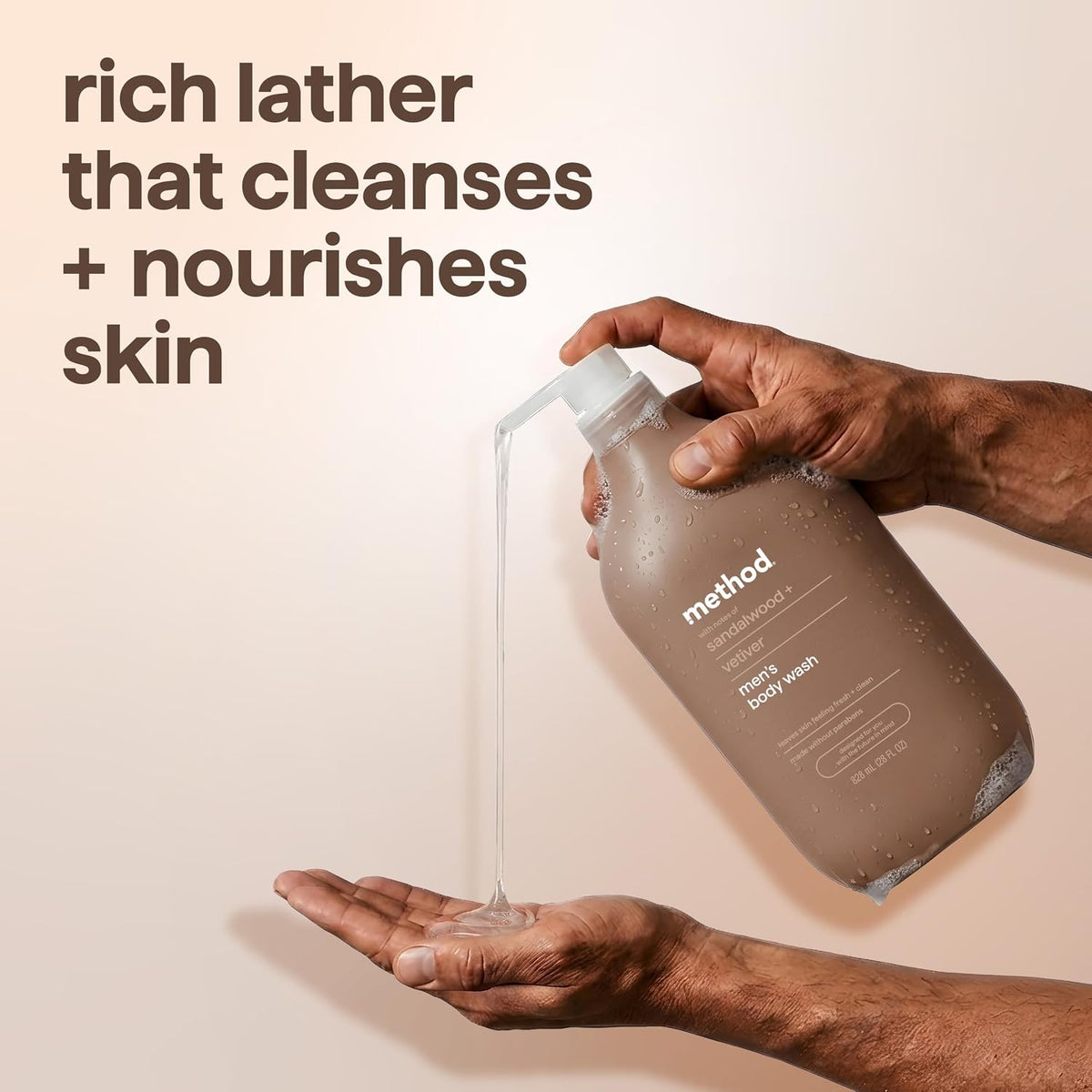 Men’S Body Wash, Sandalwood + Vetiver, 28 Fl Oz