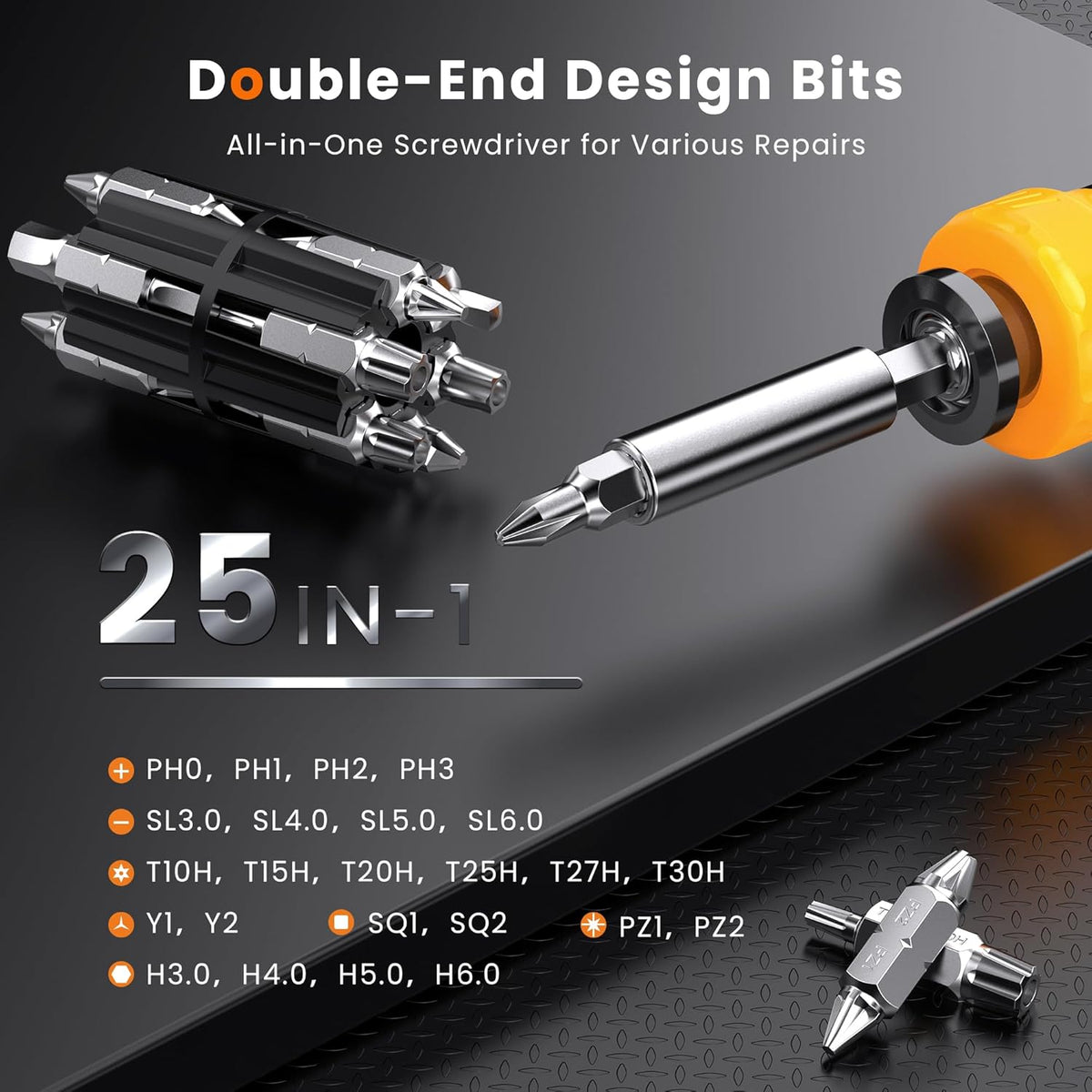 25 in 1 Multi Screwdriver Set, Magnetic Screwdriver Multitool