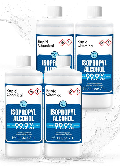 99% Isopropyl Alcohol - USP Grade - 99 Percent IPA Alcohol - 4 Pack 33.8 Fl Oz - 1 Gallon