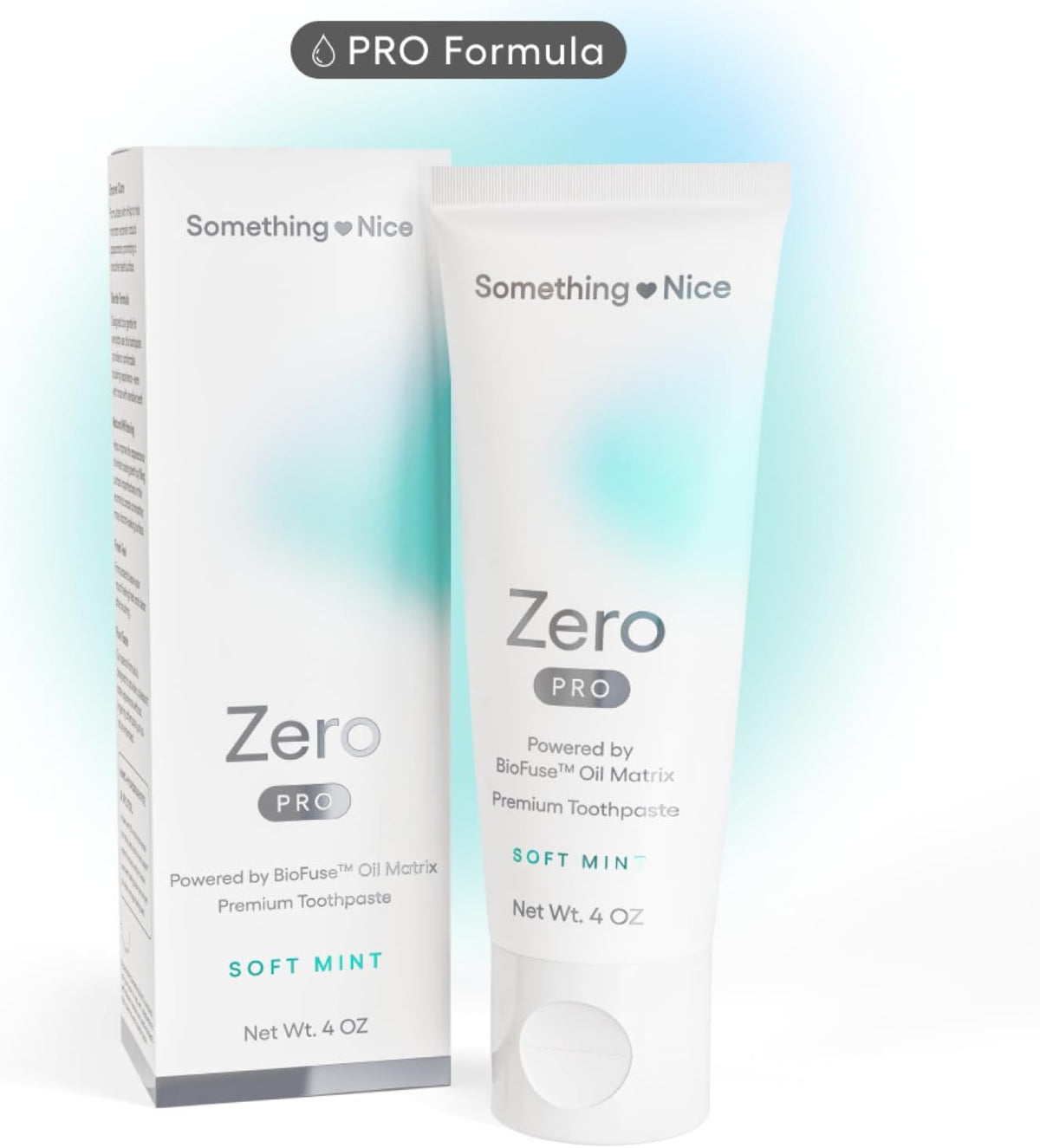 Zero Pro Toothpaste - 10% Nano Hydroxyapatite Toothpaste Fluoride Free with Biofuse Oil Matrix, Remineralizing, Whitening and Enamel Repair for Sensitive Teeth, Adults & Kids, Mint, 4Oz